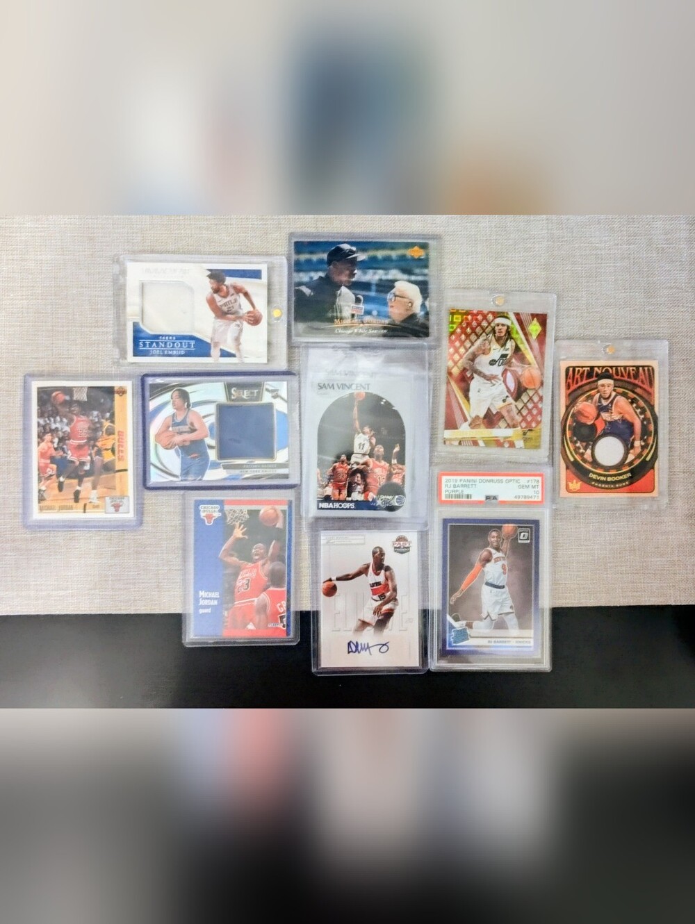 NBA card lot- 2 Jordans, Graded, auto, patch & Michael Jordan MLB rookie Card